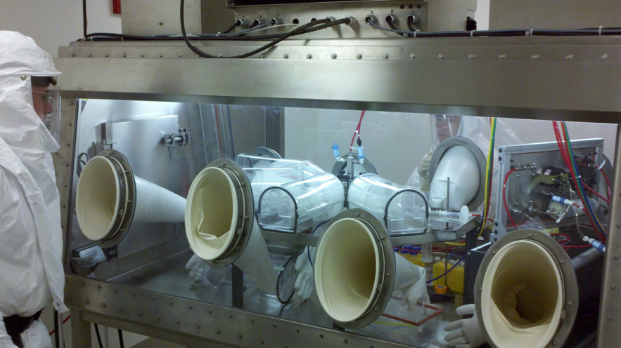 CH Technologies Nose-Only Inhalation System inside a Baker Class III BSC
